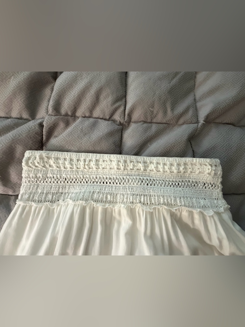 Sincerly Jules White Tiered Maxi Skirt with Smocked Waist - Picture 3 of 6
